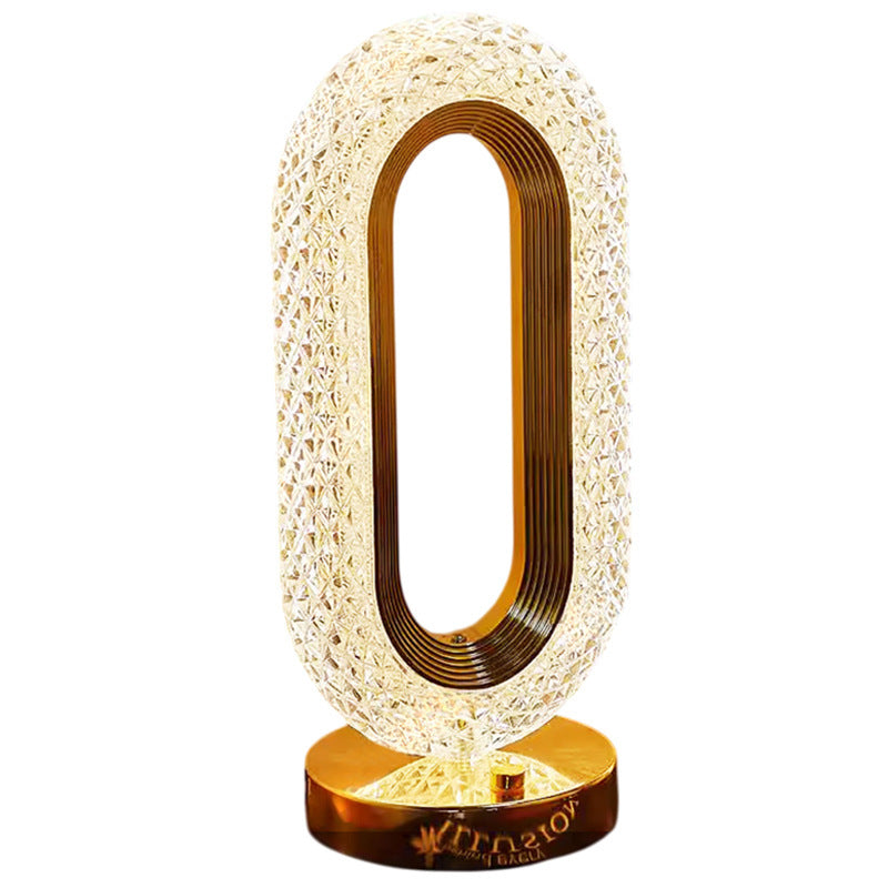 Crystal Touch Table Lamp – Warm Ambient Light for Bedroom & Desk