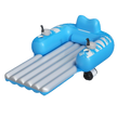 Rechargeable Inflatable Pool Float with Dual Motors & Storage