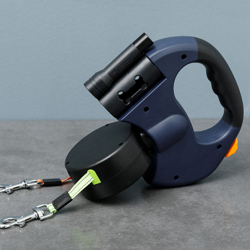 Retractable Dual Dog Leash – Anti-Tangle Double Leash for Two Dogs