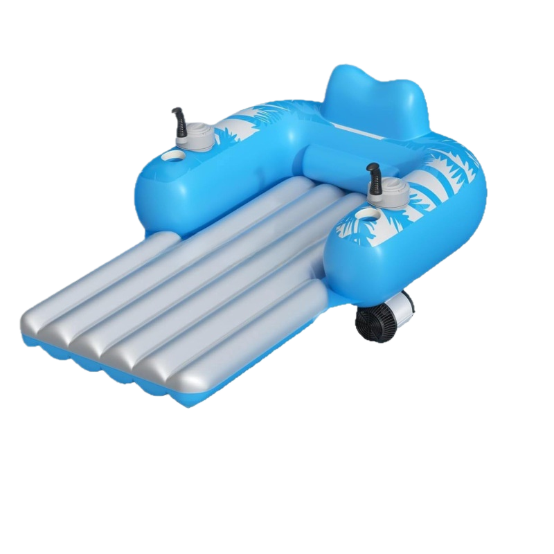 Rechargeable Inflatable Pool Float with Dual Motors & Storage