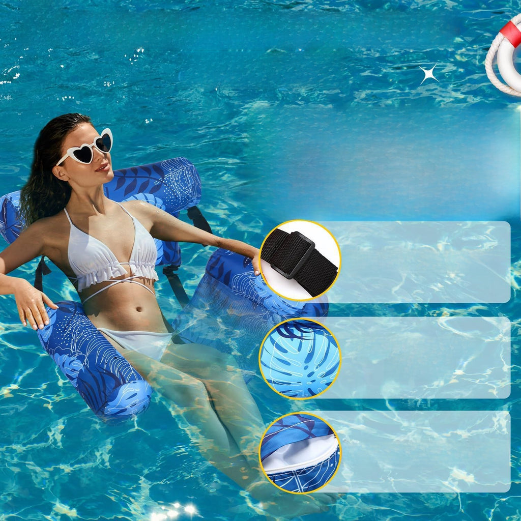 Foldable Inflatable Water Lounge Chair for Pool & Beach